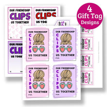 Load image into Gallery viewer, Hair Clip Gift Tags - Valentines for Teens and Kids