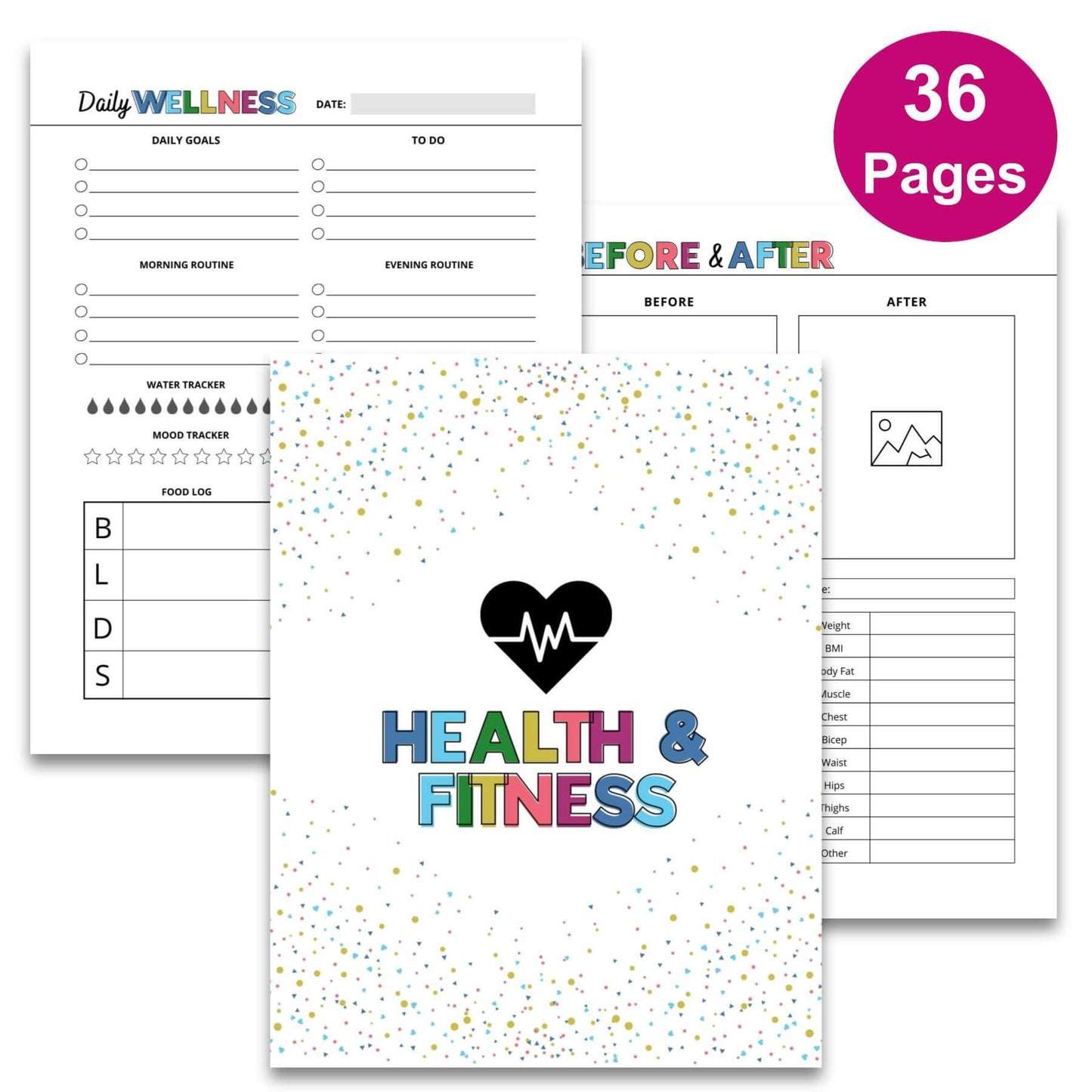Health & Fitness Binder - 36 Page PDF Download