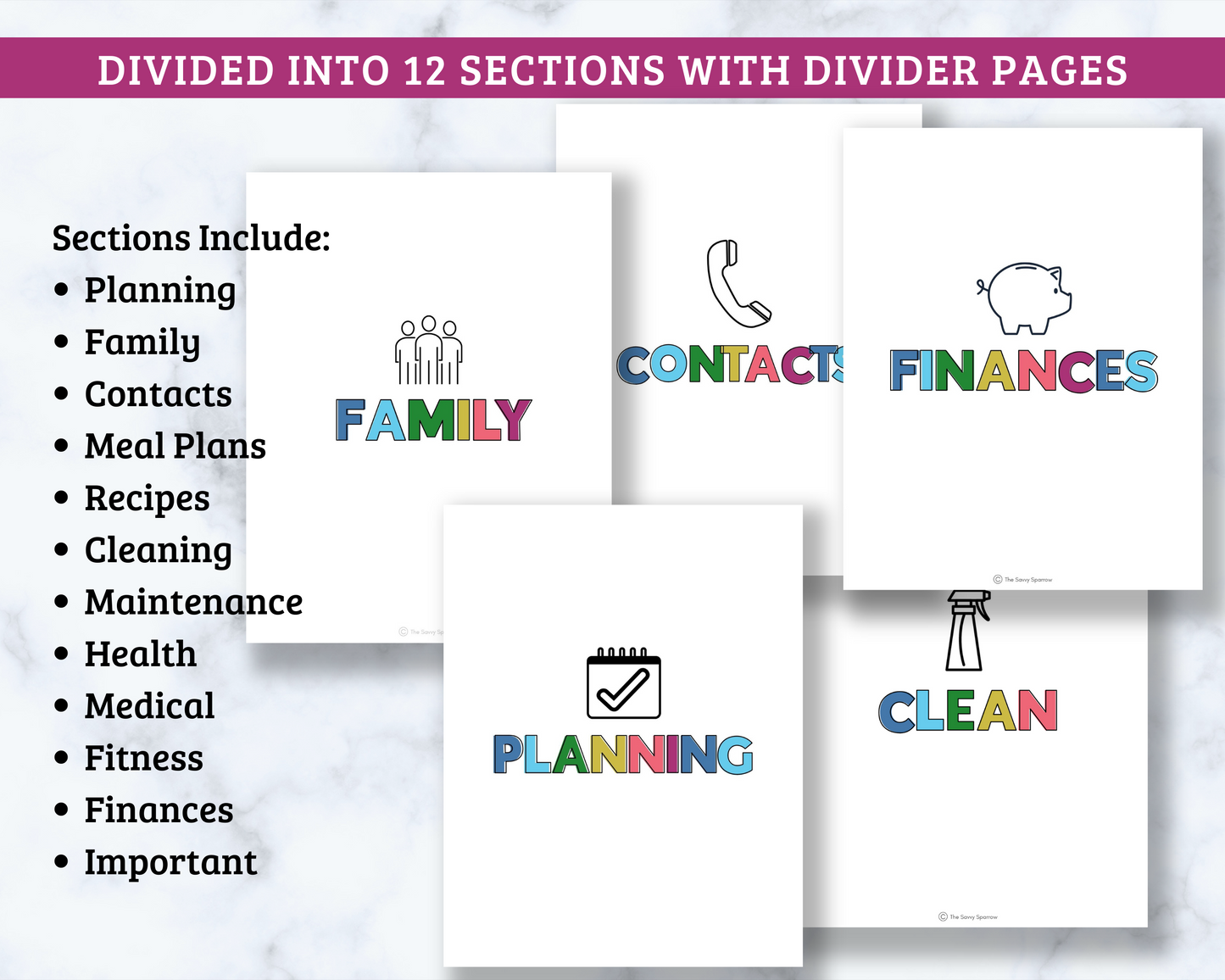 Happy Home Binder - Ultimate Home Management Binder - 216 Page PDF Download