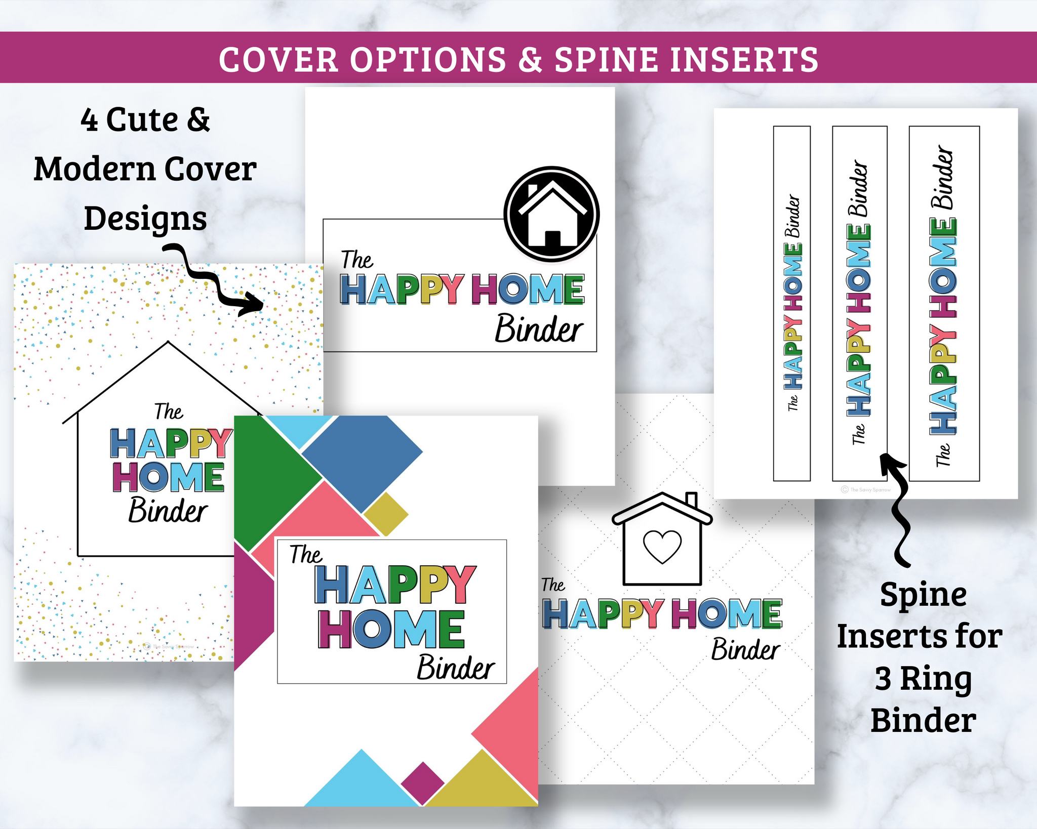 Home Management Binder Happy Home Binder 216 Page Printable