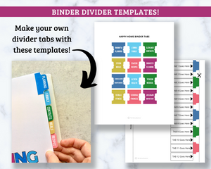 Happy Home Binder - Ultimate Home Management Binder - 216 Page PDF Download