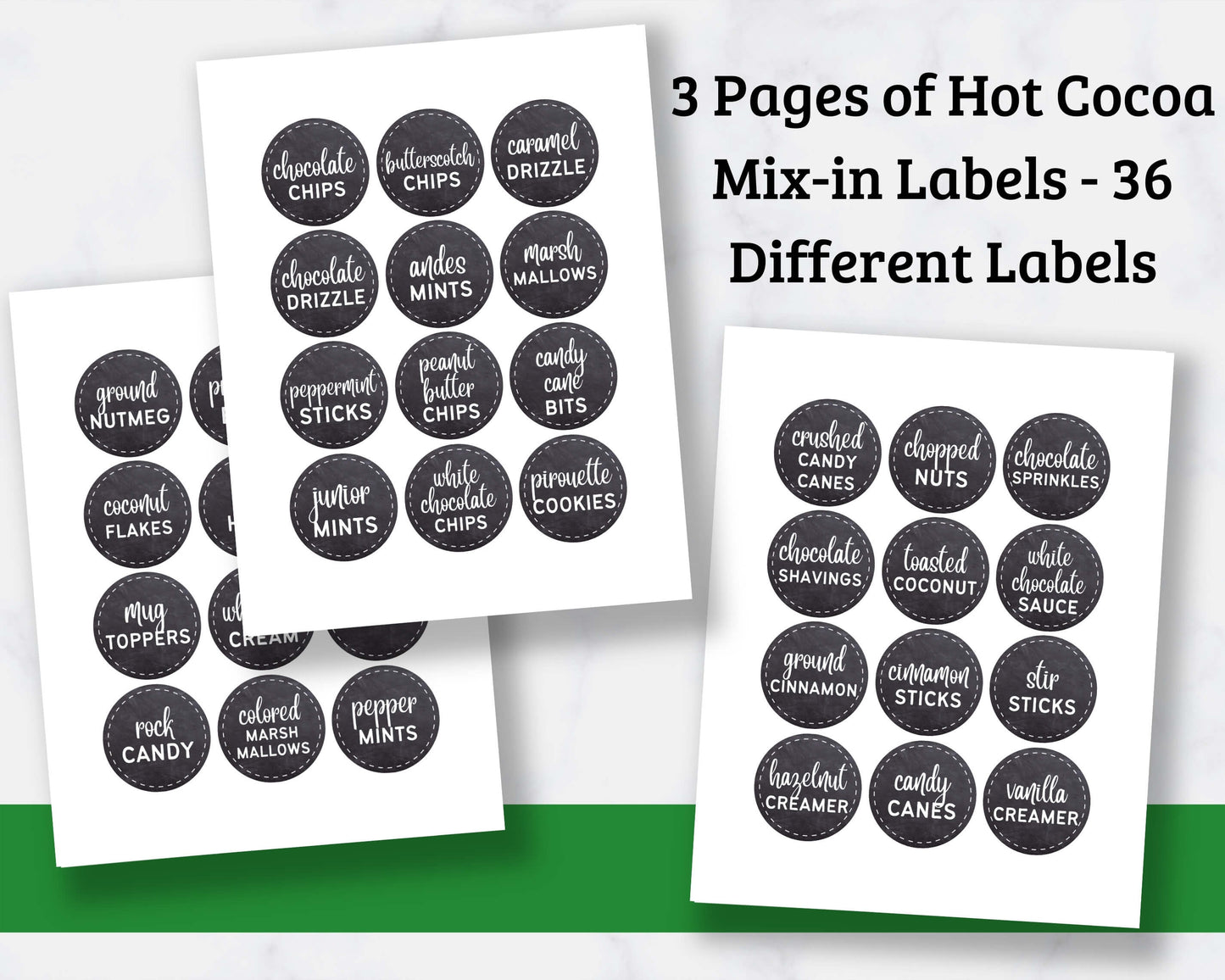 Hot Cocoa Bar Labels - 38 Different Printable Labels!
