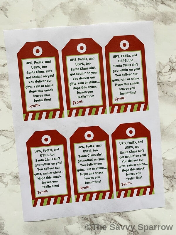 Holiday "Thank You" sign for Delivery Drivers