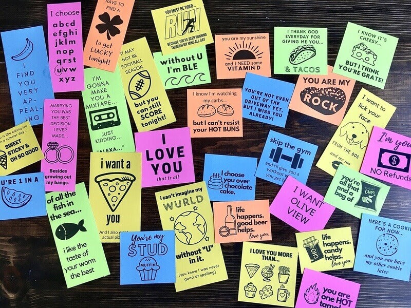 Printable Funny & Flirty Love Notes for Him