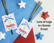 Load image into Gallery viewer, July 4th Sparklers Favor Tags - Printable Sparkler Tags