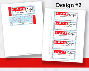Love Coupon Book Templates - 3 Designs!