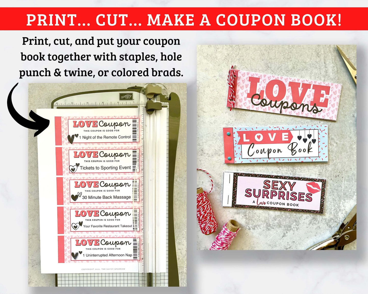 Love Coupon Book Templates - 3 Designs!