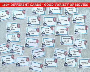 Movie Charades Printable Cards - 160+ Game Cards!