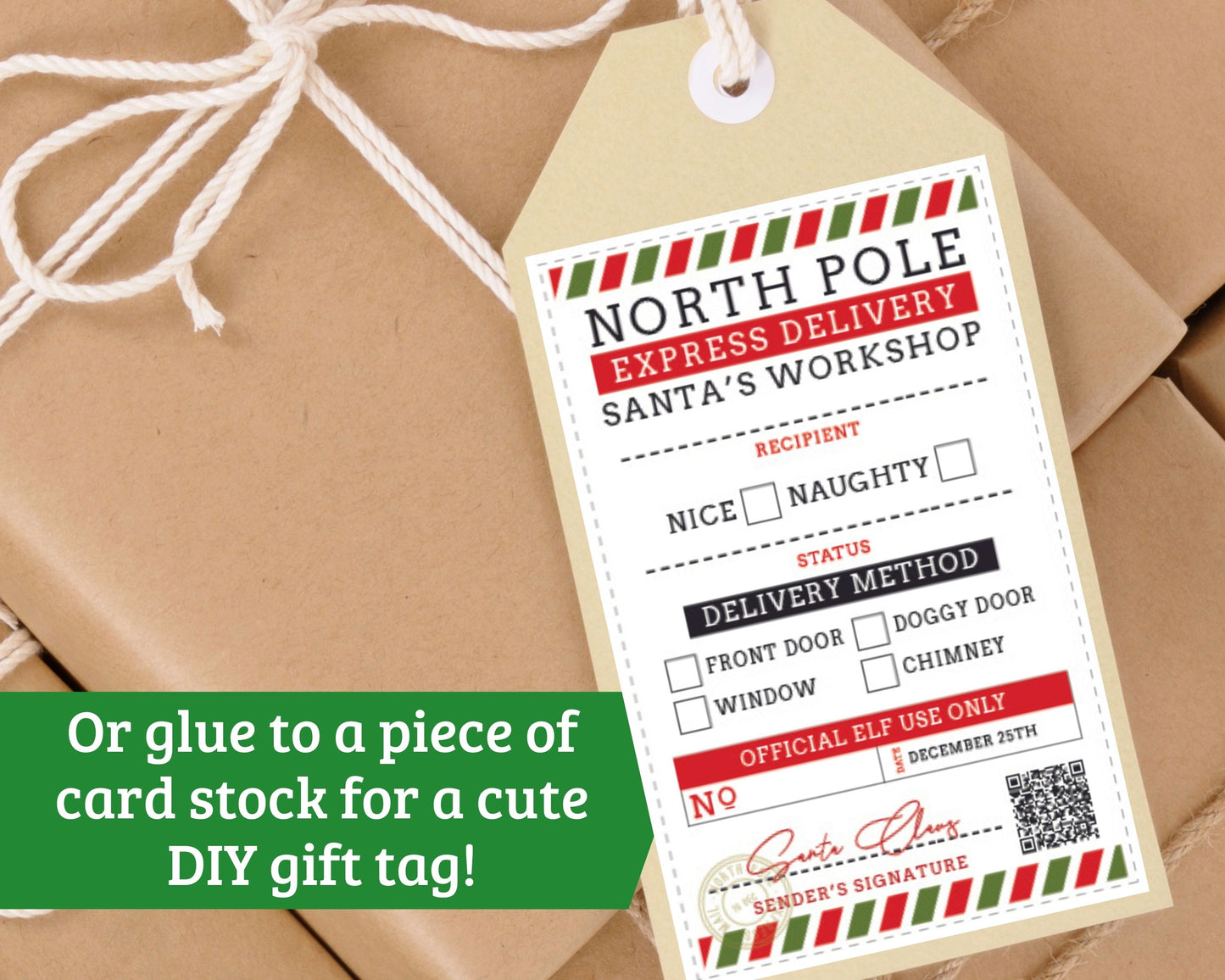 North Pole Shipping Labels - Printable Gift Tags from Santa!