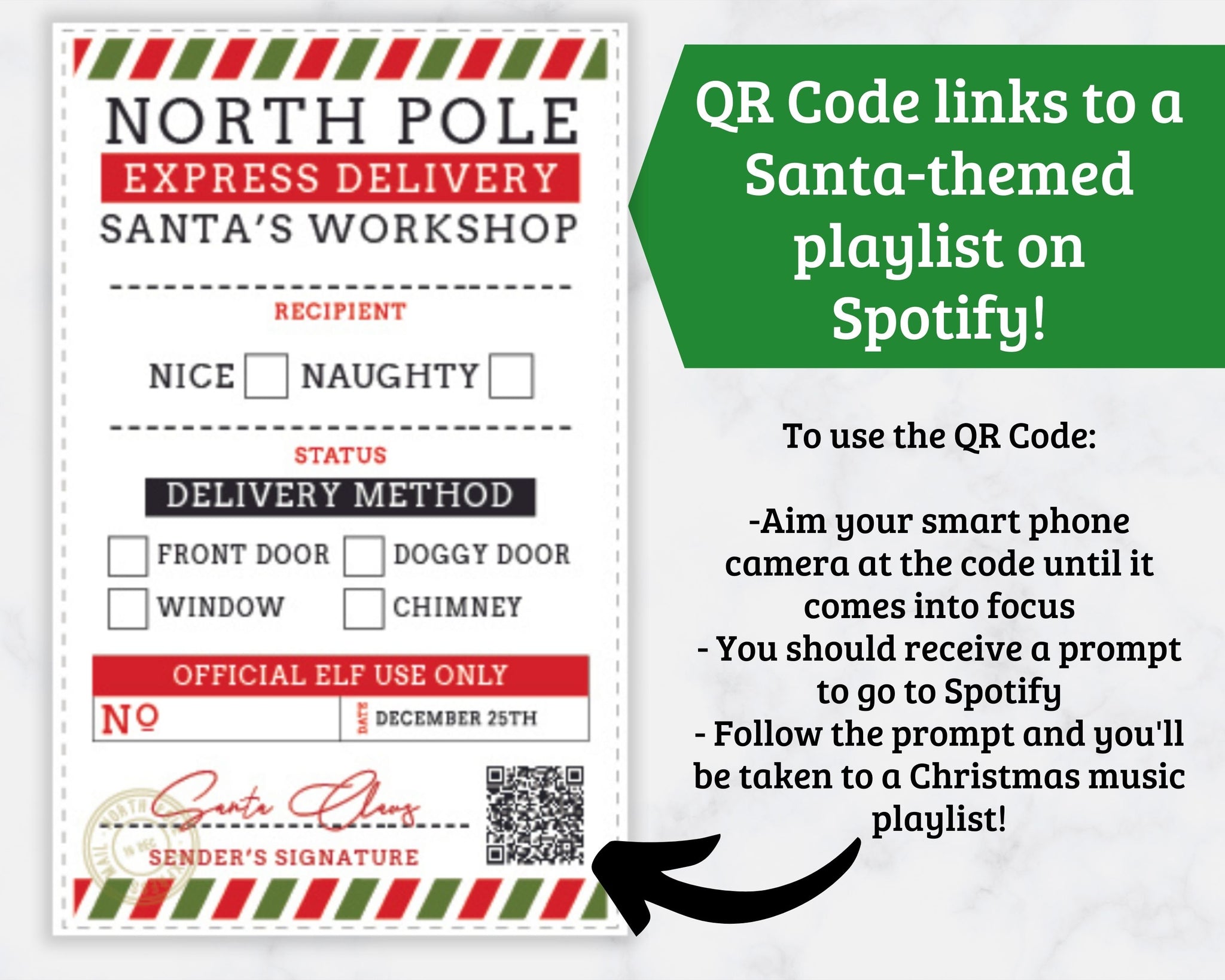 Printable North Pole Shipping Label That you can type in! The Savvy