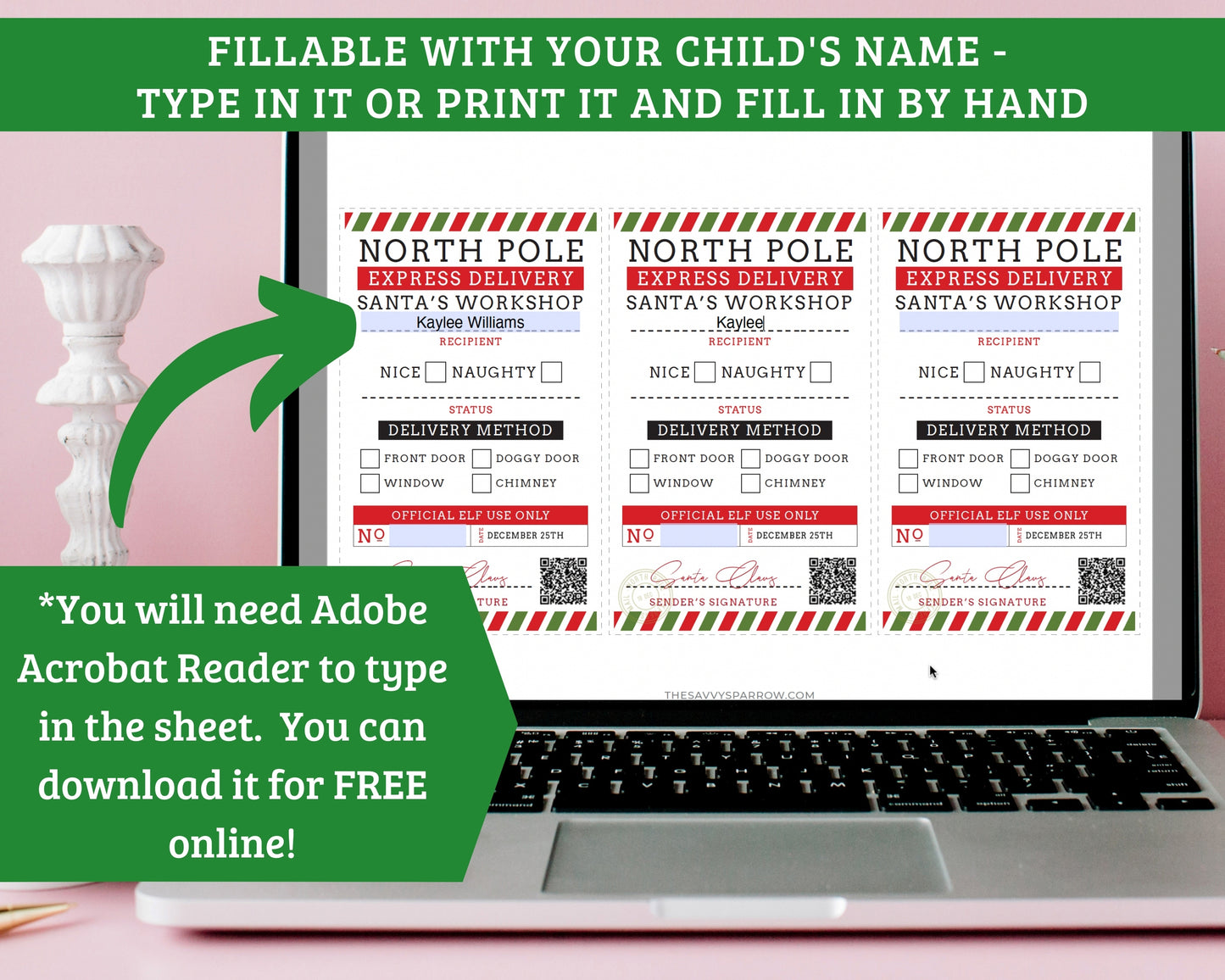 North Pole Shipping Labels - Printable Gift Tags from Santa!