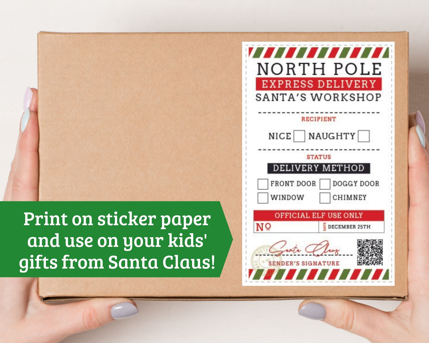 North Pole Shipping Labels - Printable Gift Tags from Santa!