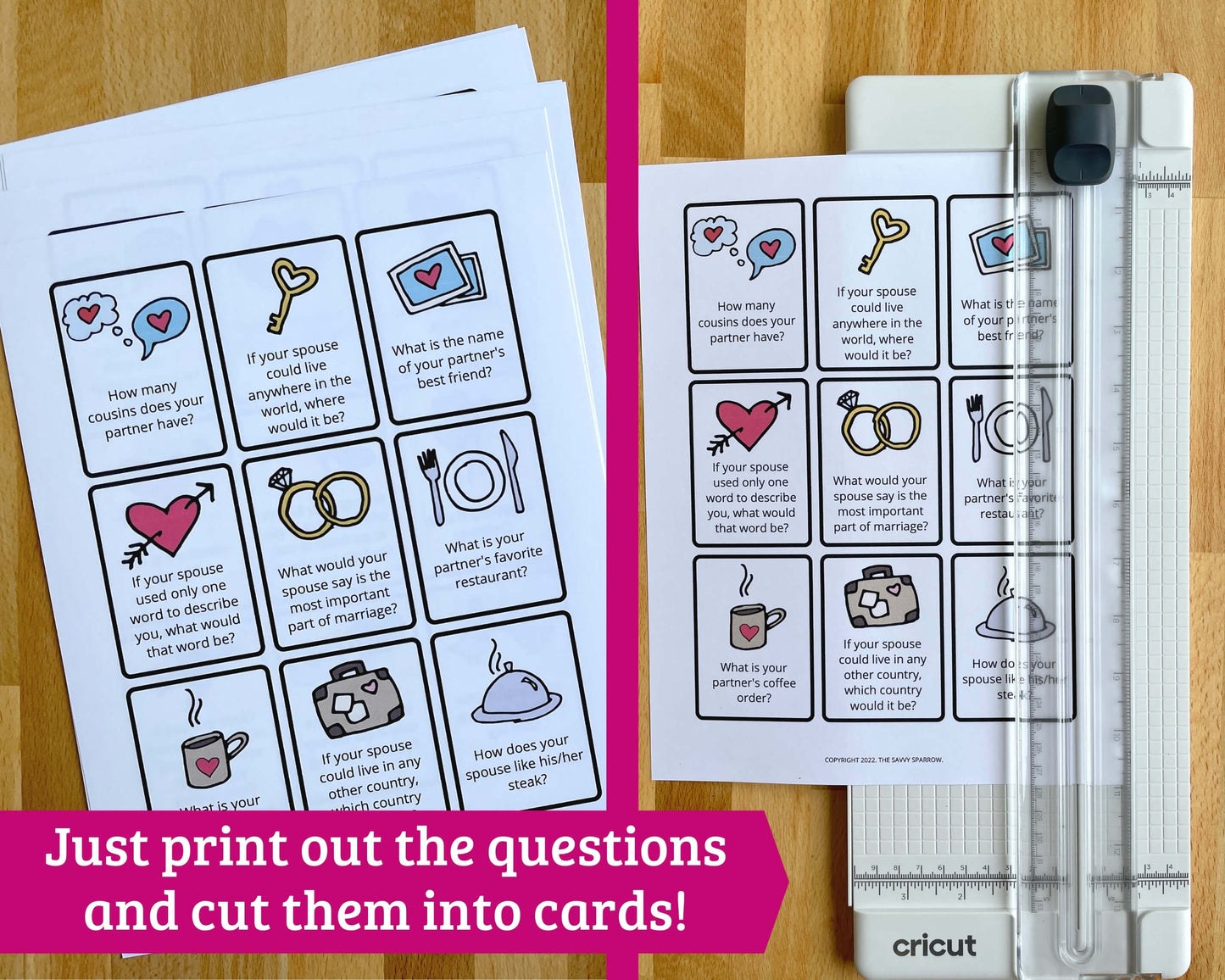 Not So Newlywed Game Question Cards - 135 Printable Game Cards