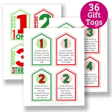 Load image into Gallery viewer, 12 Days of Christmas Gift Tags for Him - 36 Different Tags!