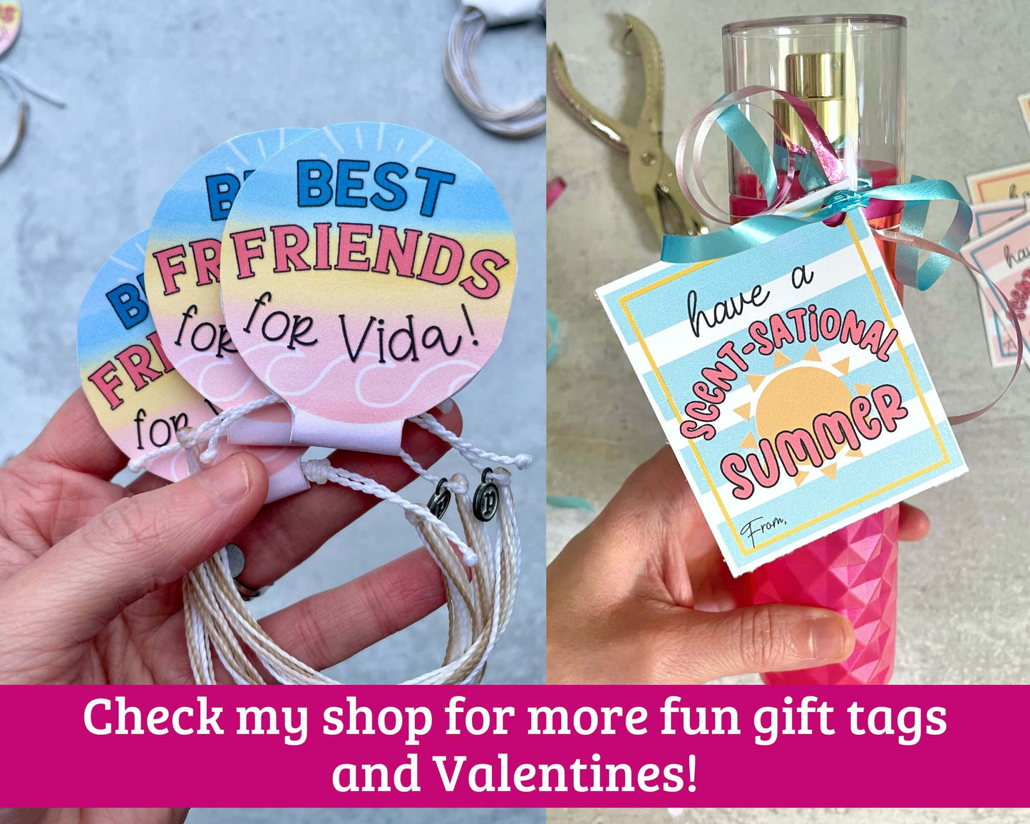 Hair Clip Gift Tags - Valentines for Teens and Kids