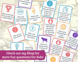 "Would You Rather" Questions for Kids - 117 Printable Cards!