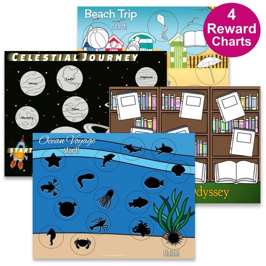 Printable Reward Charts for Kids - 4 Charts & Stickers!