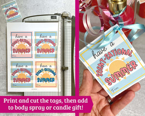 Summer Gift Tags - For Perfume, Candle, or Body Lotion Gifts!