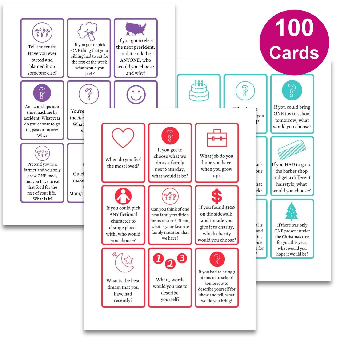 Questions to Ask Kids - Printable Cards to Get Your Kids Talking