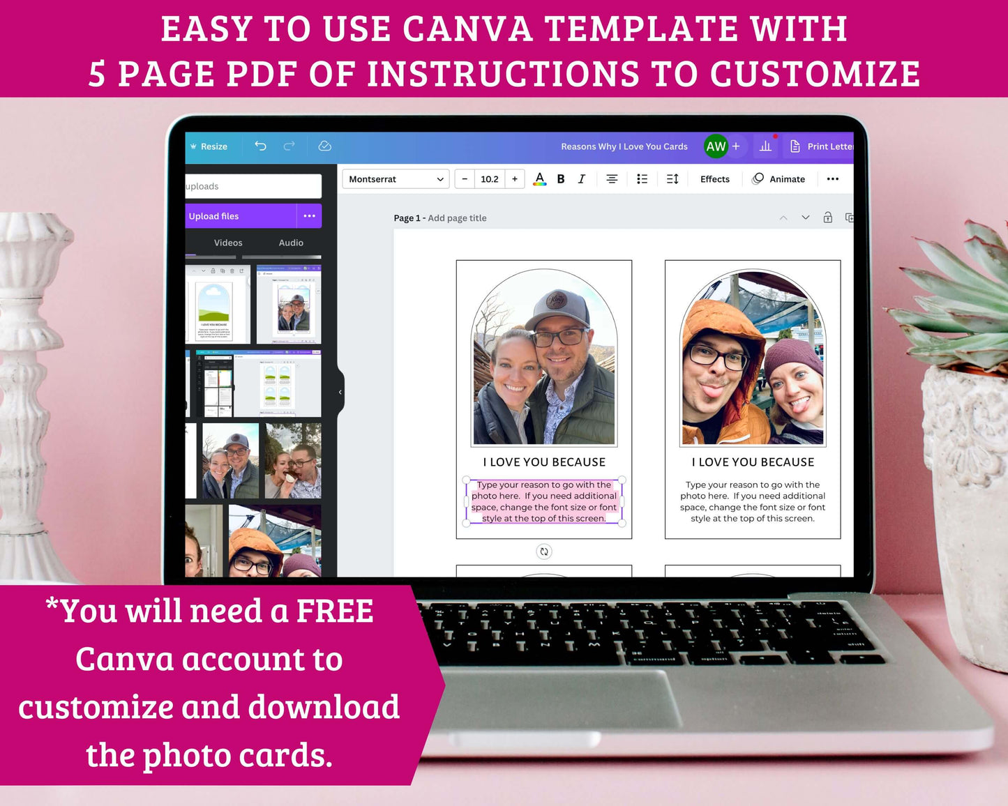 Reasons Why I Love You Photo Cards to Customize