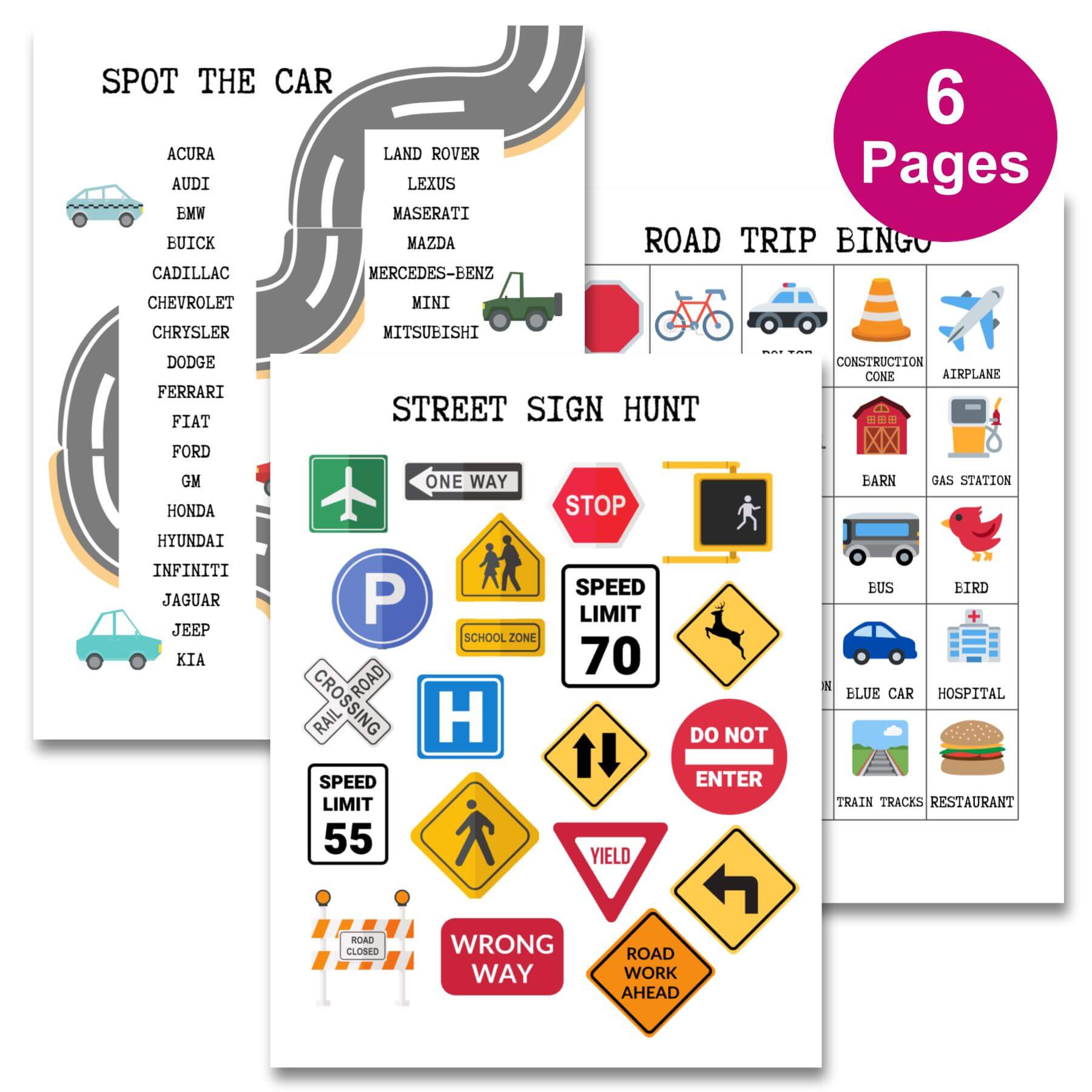 Printable Road Trip Games for Kids - Bingo, Scavenger Hunts, & More – The Savvy Sparrow printable-road-trip-games-for-kids-bingo-scavenger-hunts-more-the-savvy-sparrow