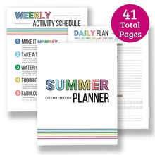 Load image into Gallery viewer, Summer Planner &amp; BONUS for Kids! - Printable PDF Download
