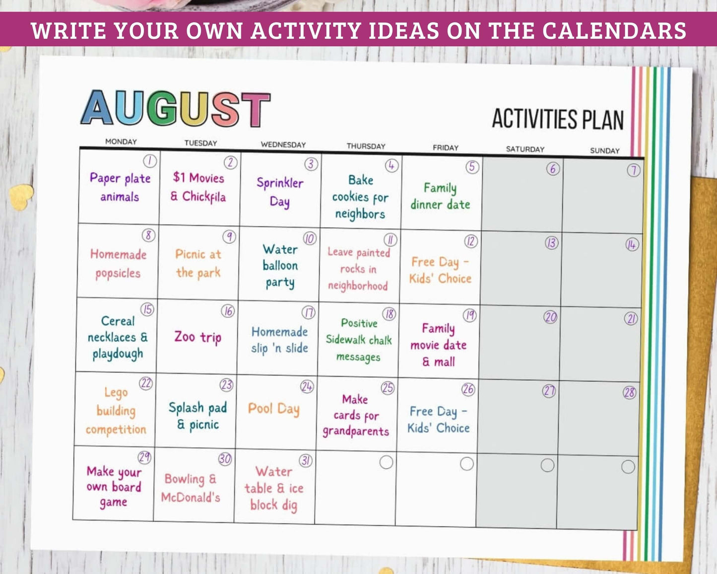 Summer Planner & BONUS for Kids! - Printable PDF Download