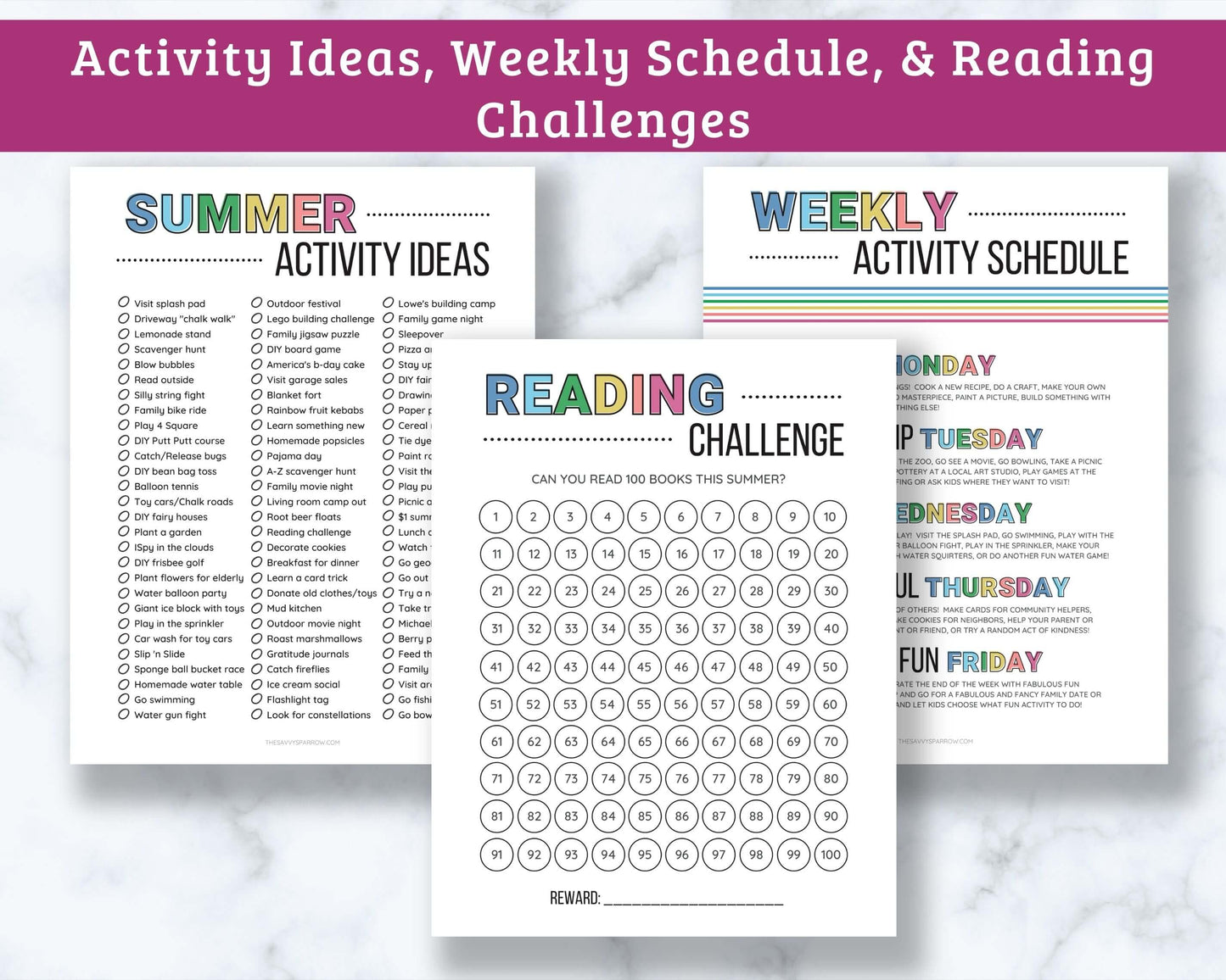 Summer Planner & BONUS for Kids! - Printable PDF Download
