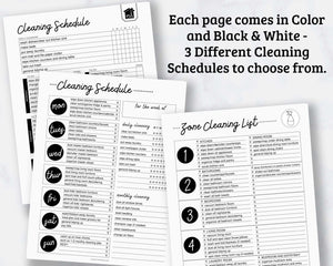 Editable Weekly Cleaning Schedule Template - 8 Page PDF Download