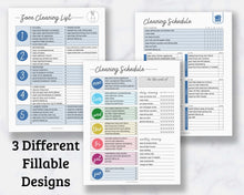 Load image into Gallery viewer, Editable Weekly Cleaning Schedule Template - 8 Page PDF Download