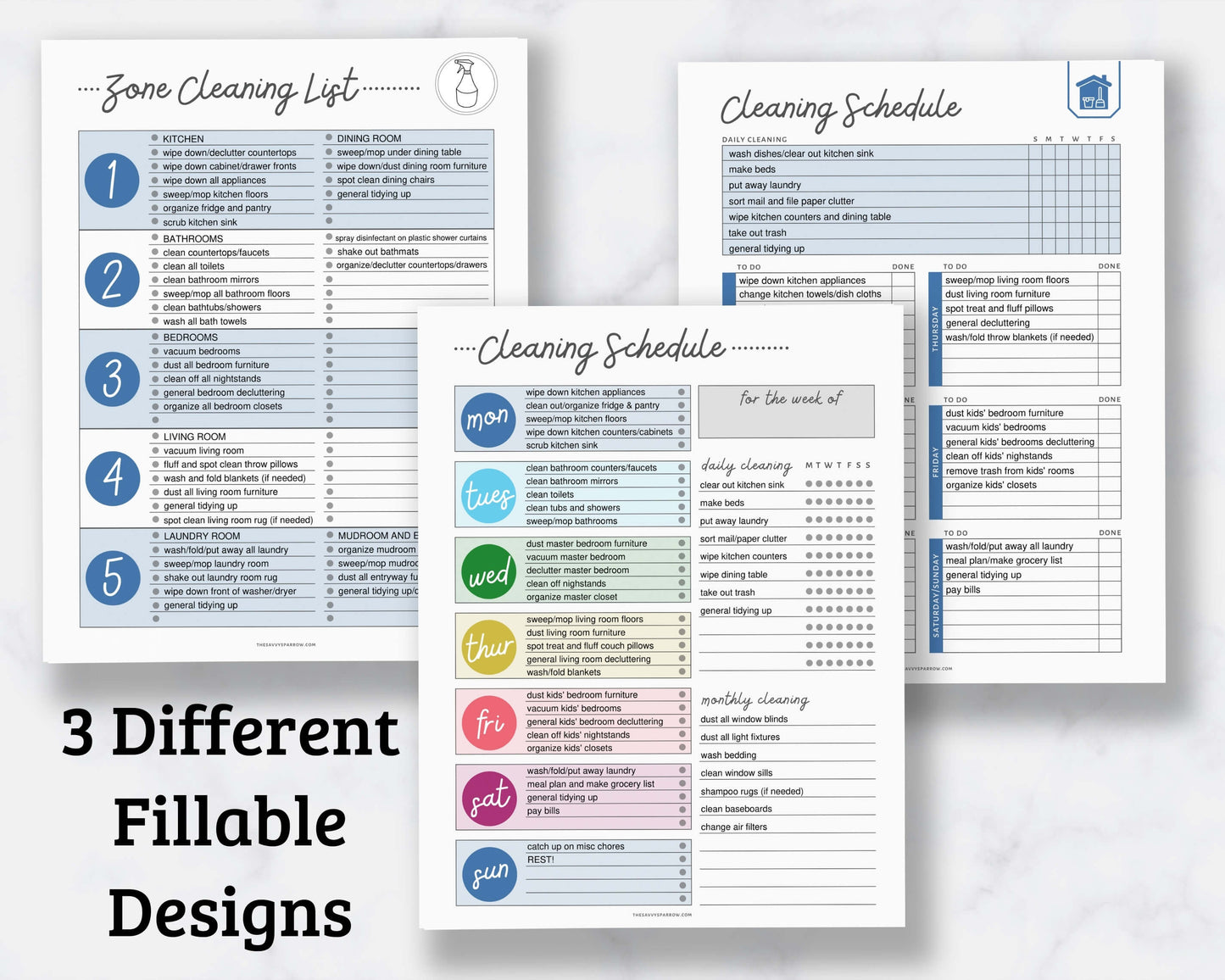 Editable Weekly Cleaning Schedule Template - 8 Page PDF Download