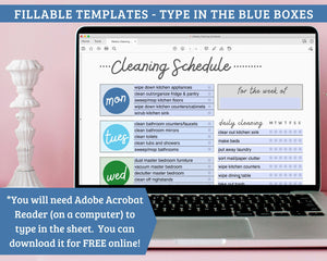 Editable Weekly Cleaning Schedule Template - 8 Page PDF Download