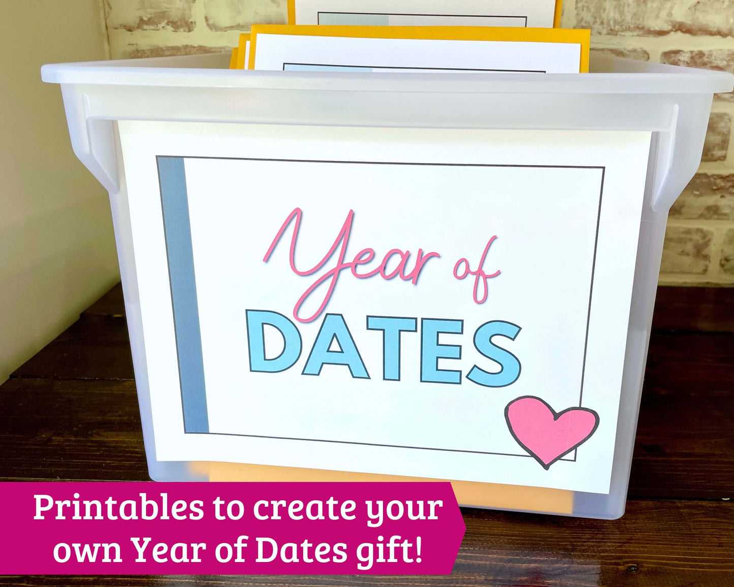 Year of Dates - Date Night Gift Basket Printables
