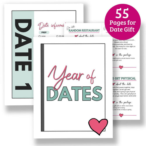 Year of Dates - Date Night Gift Basket Printables
