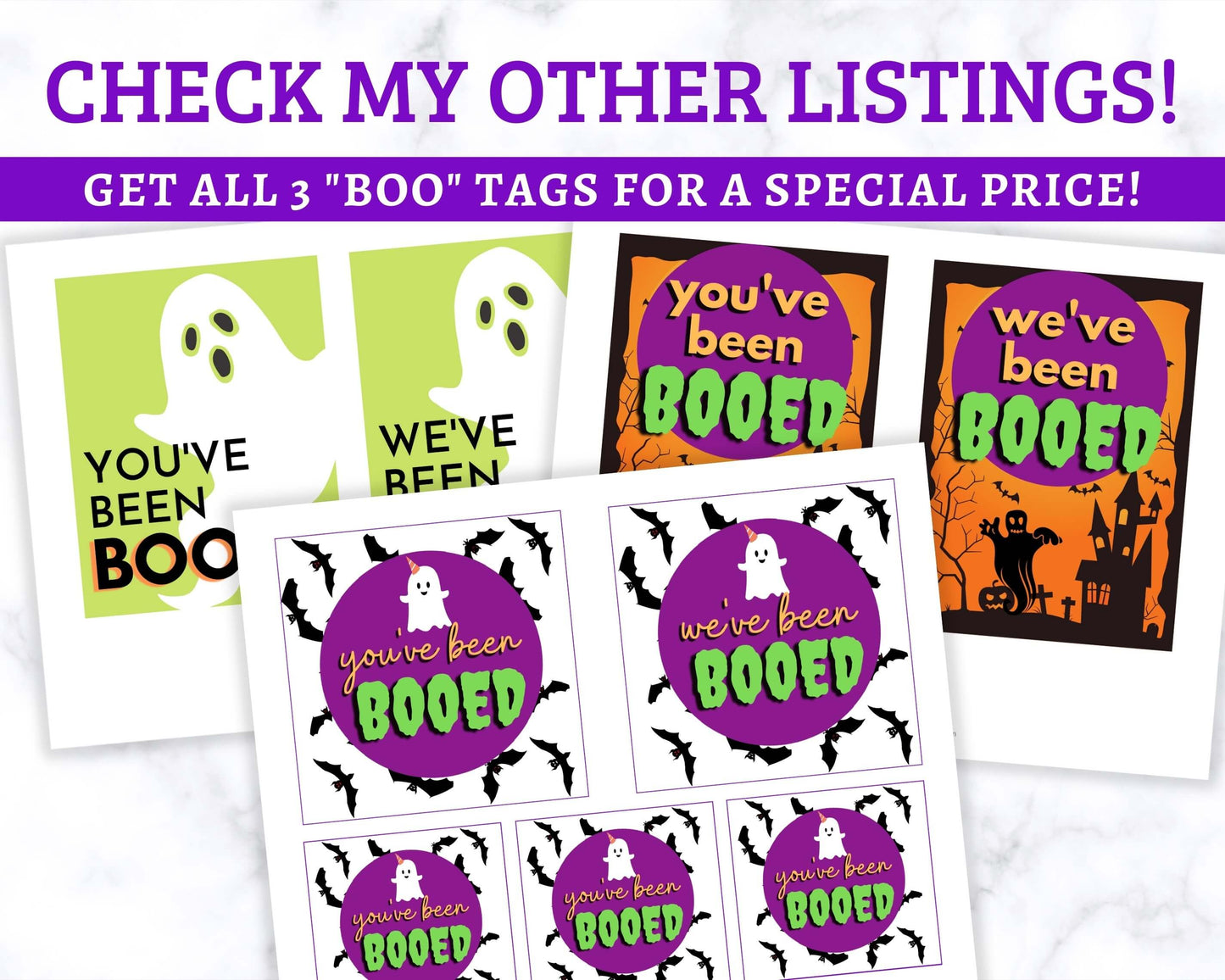 "You've Been Booed" Gift Tags - Set 2