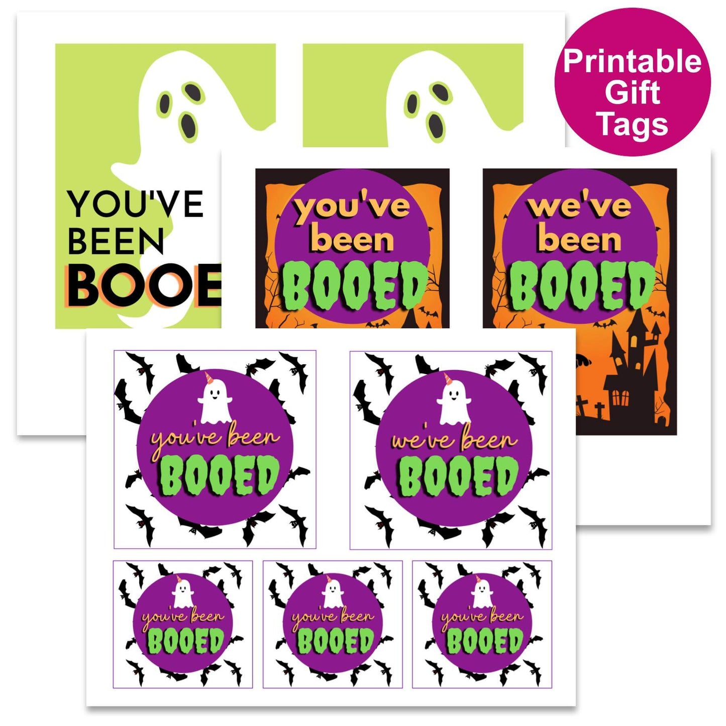 VALUE SET!  All 3 "You've Been Booed" Gift Tags!