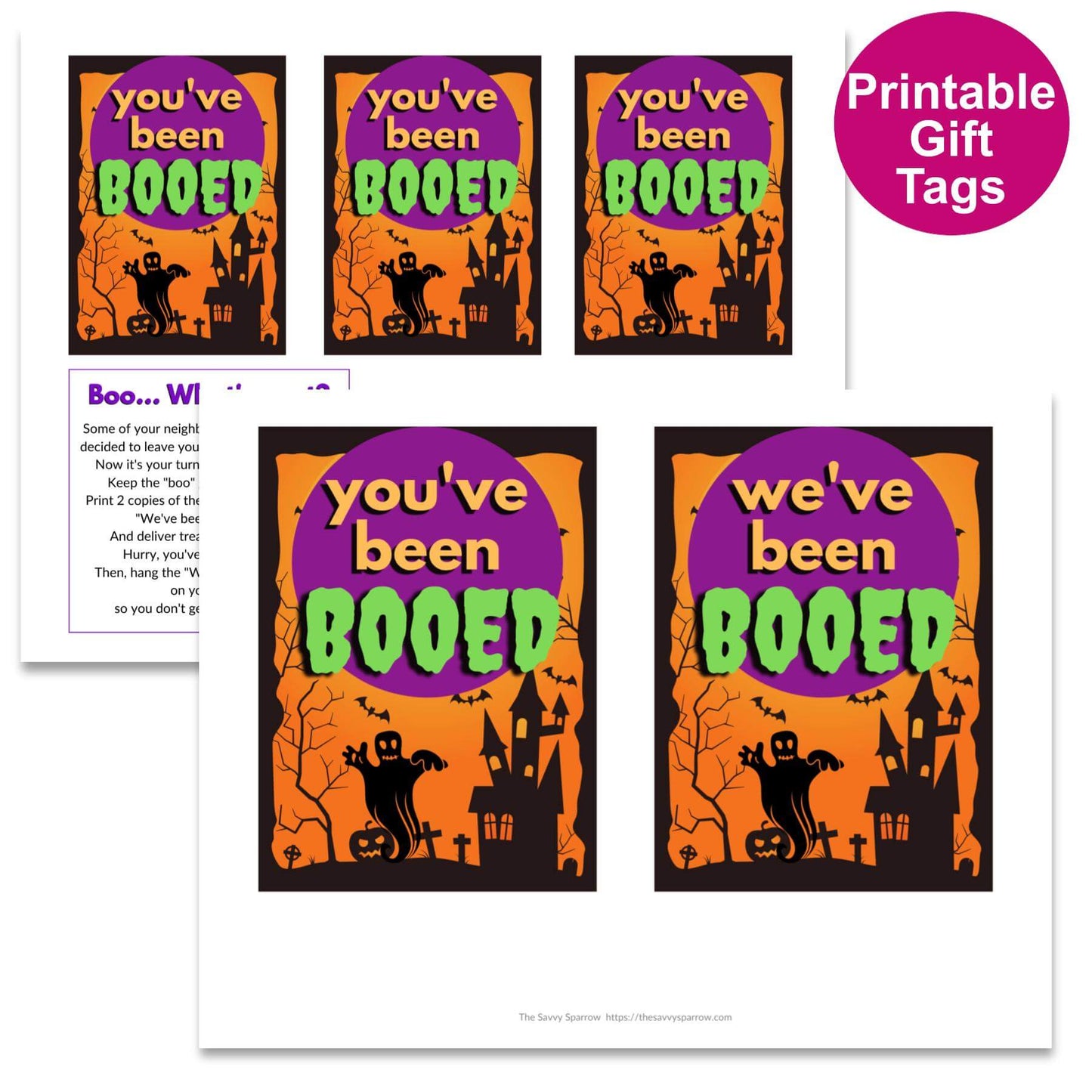 "You've Been Booed" Gift Tags - Set 2