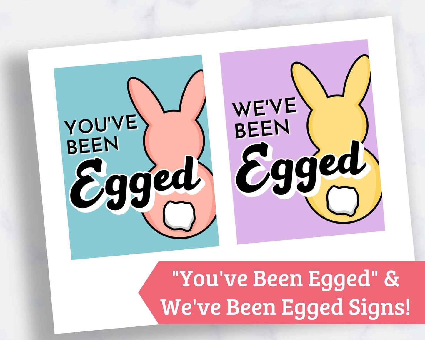 "You've Been Egged" Printable Signs - Fun Easter Activity